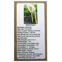6 Degrees East Heirloom Veg Seeds - Asparagus